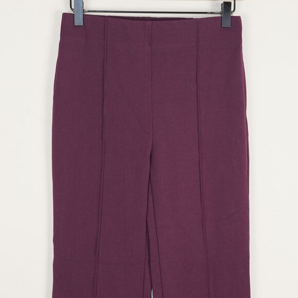 Ann Taylor High Waist Maroon Wine Purple Side Zip Pencil Pant Womens Sz 0 - Picture 2 of 11